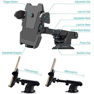 Universal Windshield Car Phone Holder Adjustable Suction Cup Mount